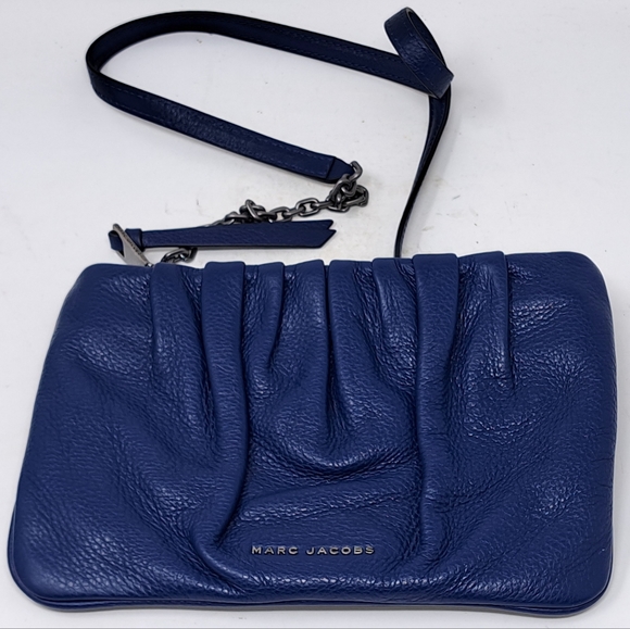 Marc Jacobs Blue Leather Cross Body Purse - Picture 1 of 4